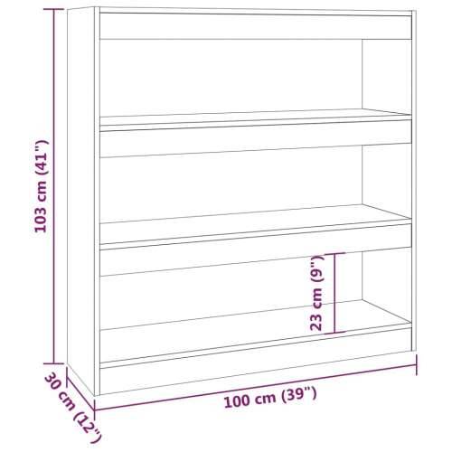 Ormarić / Paravan - Sobna pregrada boja dimljenog hrasta 100x30x103 cm - Dimljeni hrast 1 Cijena