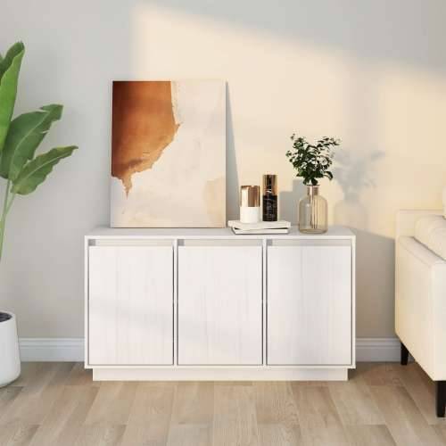 Komoda bijela 111x34x60 cm od masivne borovine - Bijela 1 Cijena