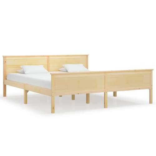Okvir za krevet od masivne borovine 180 x 200 cm - Prirodna 180 x 200 cm Cijena