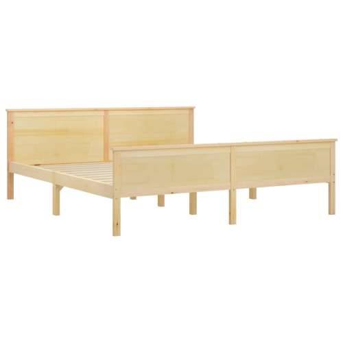 Okvir za krevet od masivne borovine 180 x 200 cm - Prirodna 180 x 200 cm Cijena