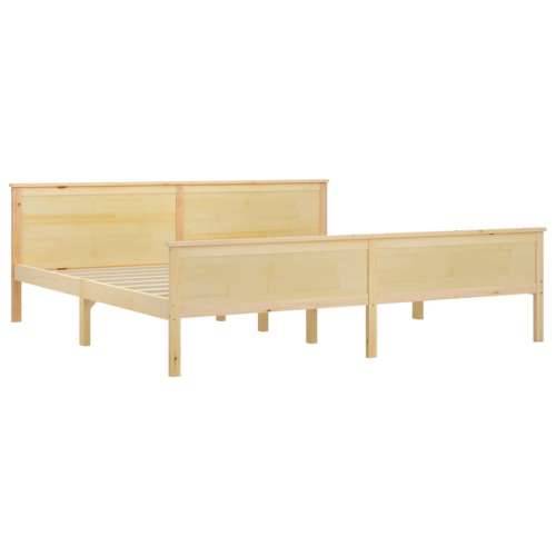 Okvir za krevet od masivne borovine 200 x 200 cm Prirodna 200 x 200 cm Cijena