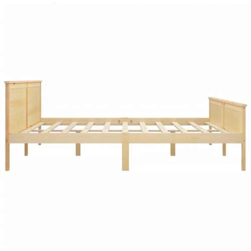 Okvir za krevet od masivne borovine 200 x 200 cm Prirodna 200 x 200 cm Cijena