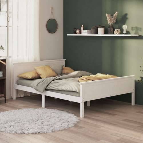 Okvir za krevet od masivne borovine bijeli 160 x 200 cm - Bijela 160 x 200 cm Cijena