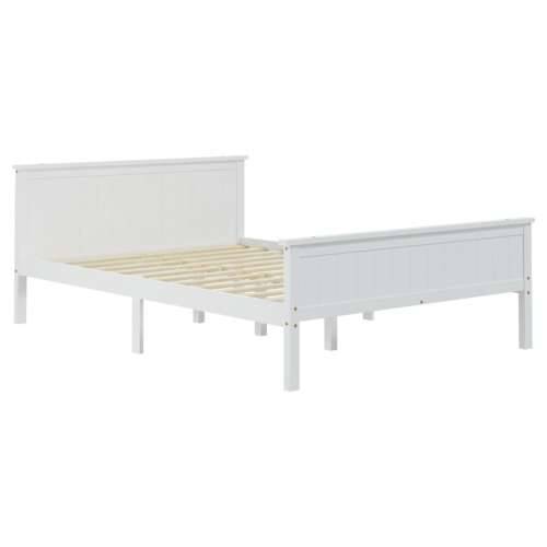 Okvir za krevet od masivne borovine bijeli 160 x 200 cm - Bijela 160 x 200 cm Cijena