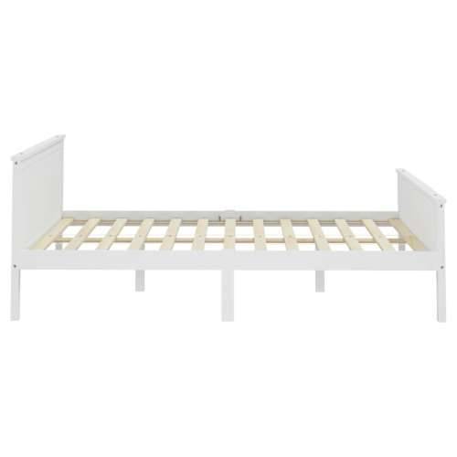 Okvir za krevet od masivne borovine bijeli 160 x 200 cm - Bijela 160 x 200 cm Cijena