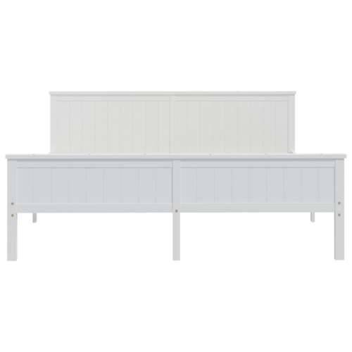Okvir za krevet od masivne borovine bijeli 200 x 200 cm - Bijela 200 x 200 cm Cijena