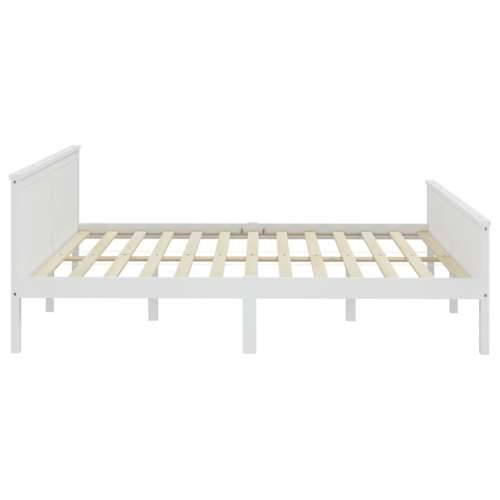 Okvir za krevet od masivne borovine bijeli 200 x 200 cm - Bijela 200 x 200 cm Cijena