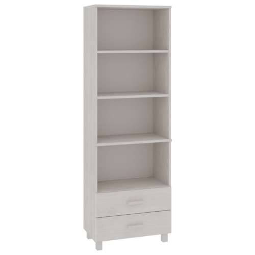 Visoka komoda HAMAR bijela 60 x 35 x 180 cm od masivne borovine - Bijela 1 Cijena