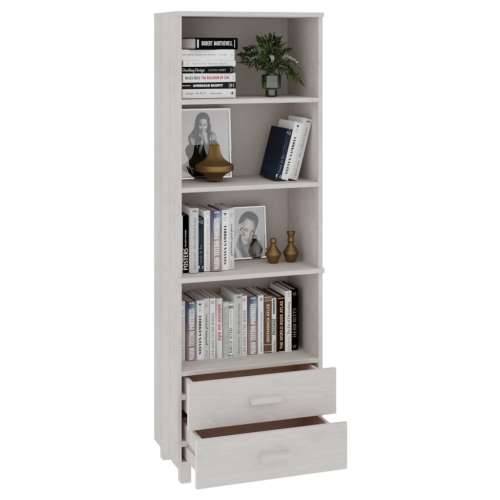 Visoka komoda HAMAR bijela 60 x 35 x 180 cm od masivne borovine - Bijela 1 Cijena