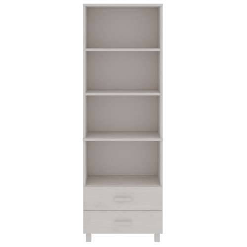 Visoka komoda HAMAR bijela 60 x 35 x 180 cm od masivne borovine - Bijela 1 Cijena