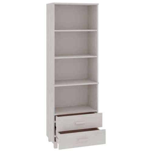 Visoka komoda HAMAR bijela 60 x 35 x 180 cm od masivne borovine - Bijela 1 Cijena