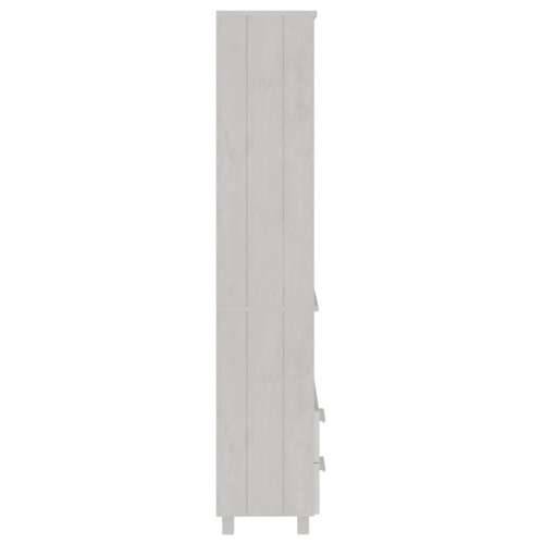 Visoka komoda HAMAR bijela 60 x 35 x 180 cm od masivne borovine - Bijela 1 Cijena