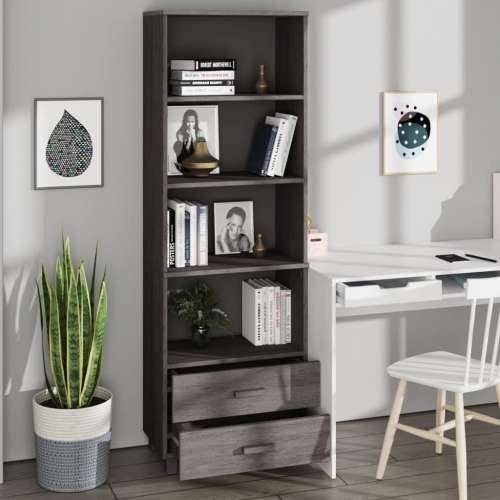 Visoka komoda HAMAR svjetlosiva 60x35x180 cm masivna borovina - Svjetlosiva 1 Cijena
