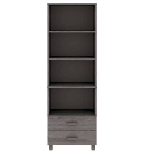 Visoka komoda HAMAR svjetlosiva 60x35x180 cm masivna borovina - Svjetlosiva 1 Cijena