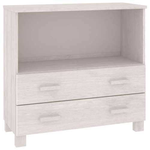 Komoda HAMAR bijela 85 x 35 x 80 cm od masivne borovine - Bijela 1 Cijena