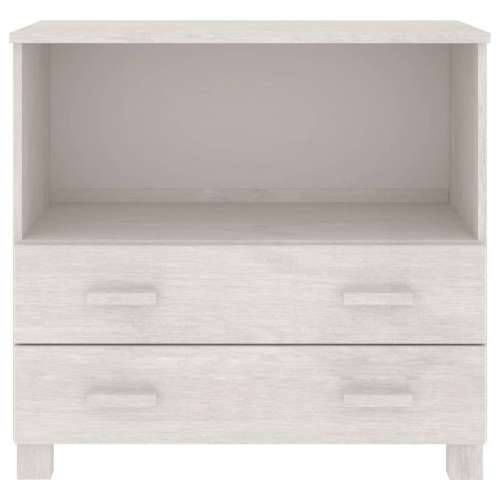 Komoda HAMAR bijela 85 x 35 x 80 cm od masivne borovine - Bijela 1 Cijena