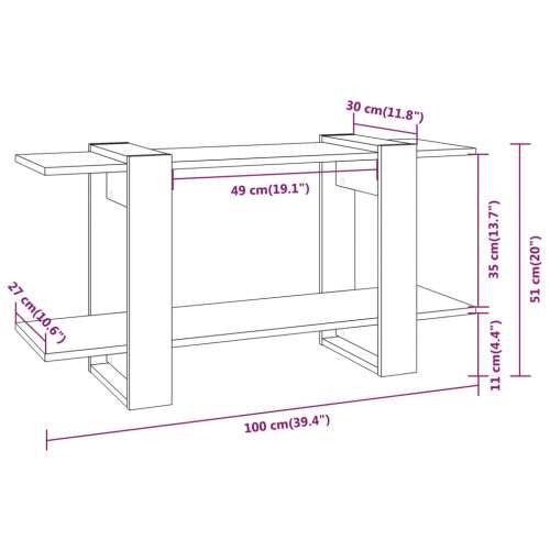 Ormarić za knjige boja betona 100x30x51 cm konstruirano drvo - Beton siva 1 Cijena