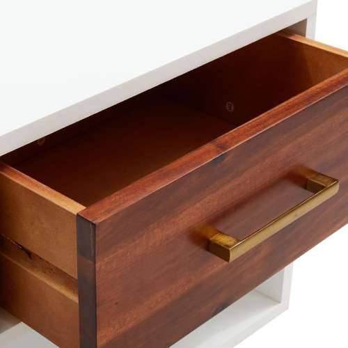 Noćni ormarići 2 kom od masivnog drva bagrema 40 x 30 x 57 cm - 2 Cijena