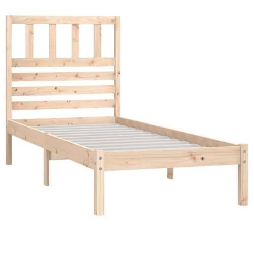 Okvir kreveta za jednu osobu 90 x 190 cm od masivne borovine - Prirodna 90 x 190 cm Cijena