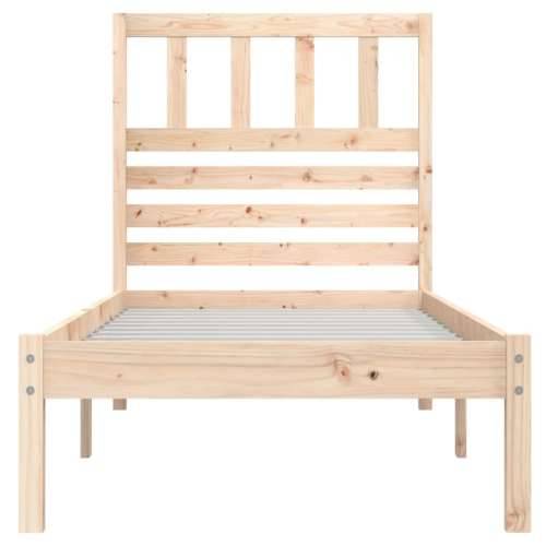 Okvir kreveta za jednu osobu 90 x 190 cm od masivne borovine - Prirodna 90 x 190 cm Cijena