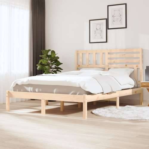 Okvir za krevet od masivne borovine 120 x 200 cm - Prirodna 120 x 200 cm Cijena