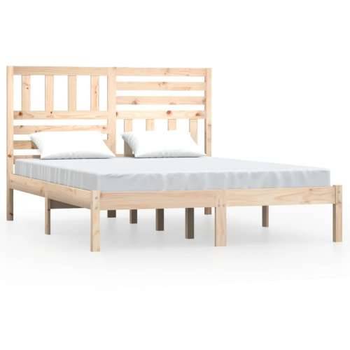 Okvir za krevet od masivne borovine 120 x 200 cm - Prirodna 120 x 200 cm Cijena