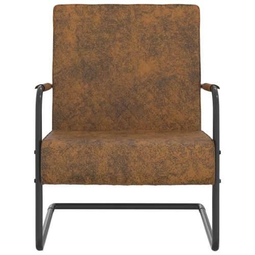 Konzolna stolica smeđa od tkanine Cijena