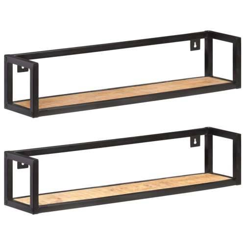 Zidne police 2 kom 80 cm od grubog drva manga - 80 cm 2 grubo drvo manga 1 Cijena