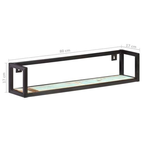 Zidne police 2 kom 80 cm od masivnog obnovljenog drva - 80 cm 2 masivno obnovljeno drvo 1 Cijena