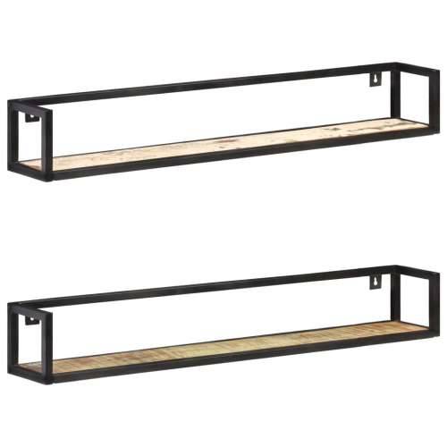 Zidne police 2 kom 120 cm od masivnog obnovljenog drva - 120 cm 2 masivno obnovljeno drvo 1 Cijena