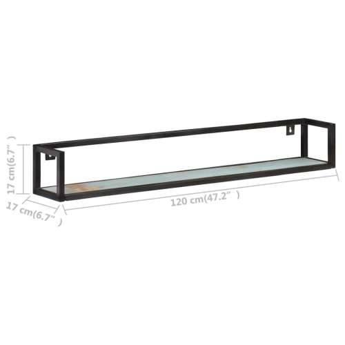 Zidne police 2 kom 120 cm od masivnog obnovljenog drva - 120 cm 2 masivno obnovljeno drvo 1 Cijena