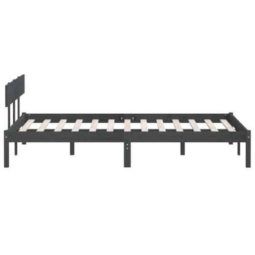 Okvir za krevet od masivne borovine sivi 160 x 200 cm - Siva 160 x 200 cm Cijena