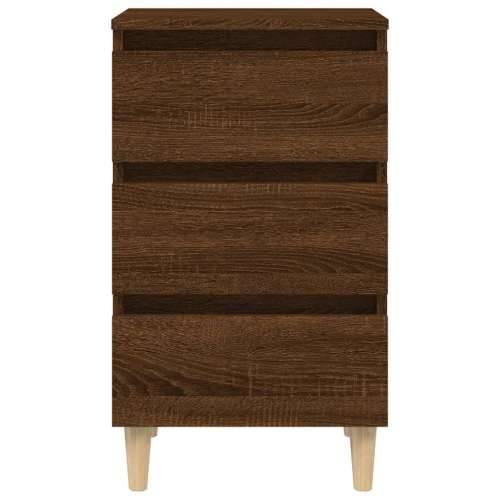 Noćni ormarić s drvenim nogama smeđi hrast 40 x 35 x 69 cm - Smeđi hrast 1 Cijena