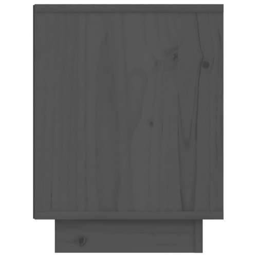 Noćni ormarić sivi 40 x 30 x 40 cm od masivne borovine Cijena