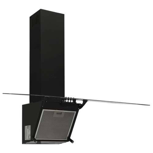 Zidna napa 90 cm od čelika i kaljenog stakla crna - Crna 90 x 33 x 93.5 cm Cijena