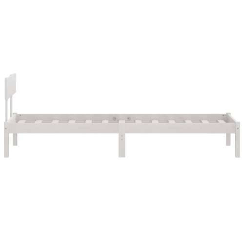 Okvir za krevet od masivne borovine bijeli 90 x 200 cm - Bijela 90 x 200 cm Cijena