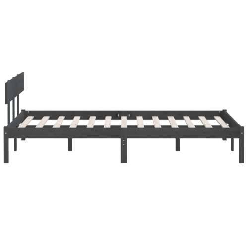 Okvir za krevet od masivne borovine sivi 200 x 200 cm - Siva 200 x 200 cm Cijena