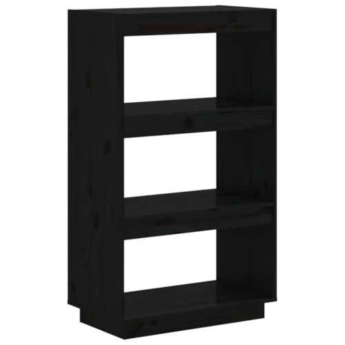Ormarić za knjige / pregrada crni 60x35x103 cm od borovine - Crna 1 103 cm 60 cm Cijena