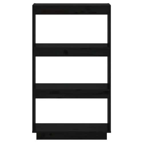 Ormarić za knjige / pregrada crni 60x35x103 cm od borovine - Crna 1 103 cm 60 cm Cijena