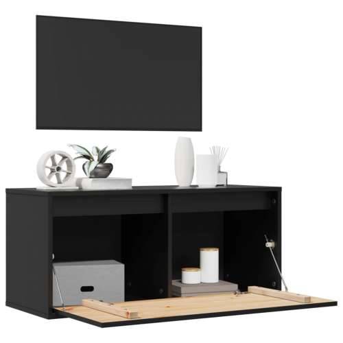 Zidni ormarić crni 80 x 30 x 35 cm od masivne borovine - Crna 1 Cijena