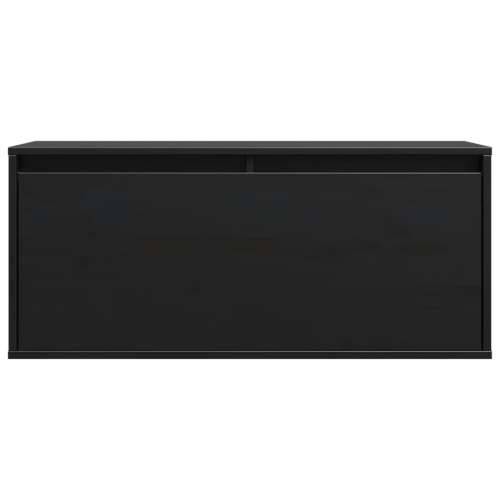Zidni ormarić crni 80 x 30 x 35 cm od masivne borovine - Crna 1 Cijena