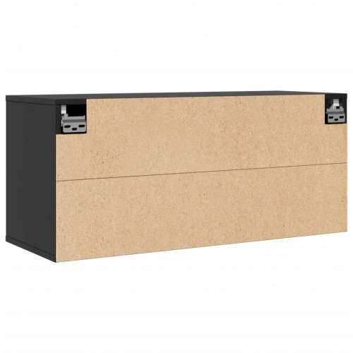 Zidni ormarić crni 80 x 30 x 35 cm od masivne borovine - Crna 1 Cijena