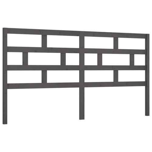 Uzglavlje za krevet sivo 186 x 4 x 100 cm od masivne borovine - Siva 186 x 100 cm 1 Cijena