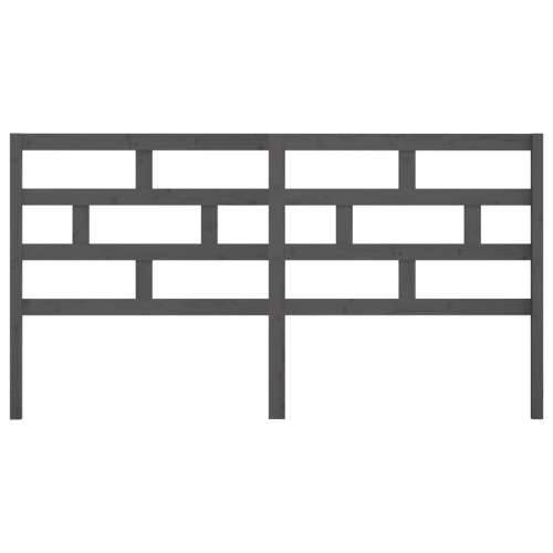 Uzglavlje za krevet sivo 186 x 4 x 100 cm od masivne borovine - Siva 186 x 100 cm 1 Cijena