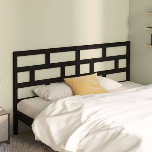 Uzglavlje za krevet crno 206 x 4 x 100 cm od masivne borovine - Crna 206 x 100 cm 1 Cijena
