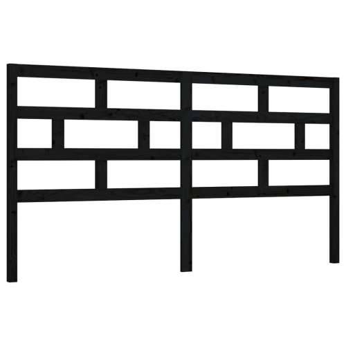 Uzglavlje za krevet crno 206 x 4 x 100 cm od masivne borovine - Crna 206 x 100 cm 1 Cijena