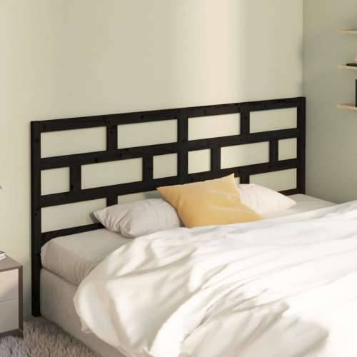 Uzglavlje za krevet crno 206 x 4 x 100 cm od masivne borovine - Crna 206 x 100 cm 1 Cijena