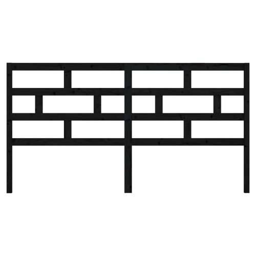 Uzglavlje za krevet crno 206 x 4 x 100 cm od masivne borovine - Crna 206 x 100 cm 1 Cijena