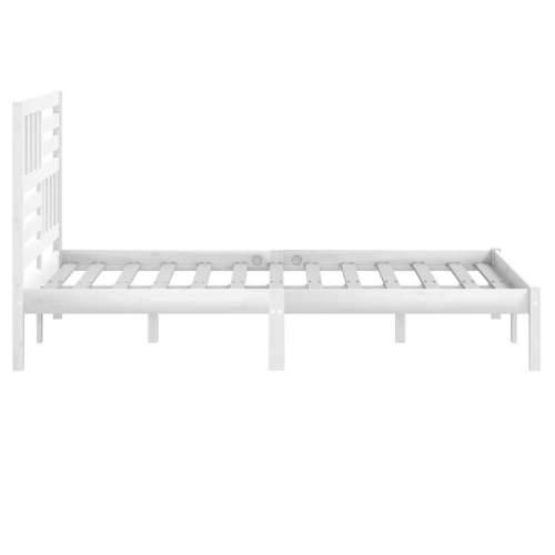 Okvir za krevet od masivne borovine bijeli 140 x 190 cm - Bijela 140 x 190 cm Cijena
