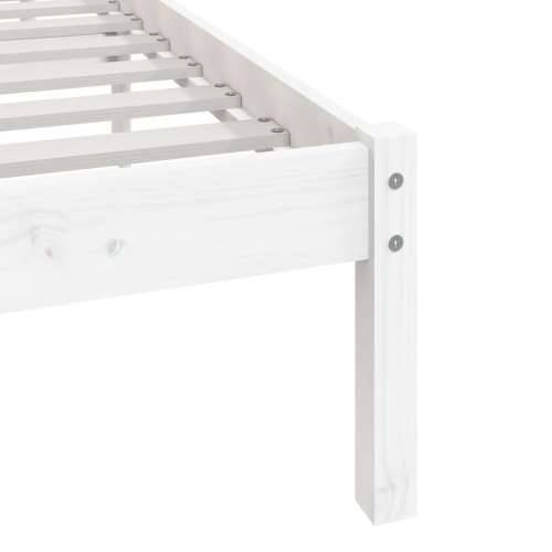 Okvir za krevet od masivne borovine bijeli 140 x 190 cm - Bijela 140 x 190 cm Cijena